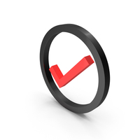 RIGHT MARK CIRCLE RED BLACK PNG & PSD Images