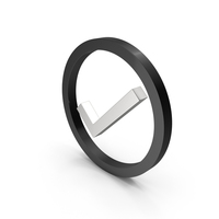 RIGHT MARK CIRCLE SILVER BLACK PNG & PSD Images