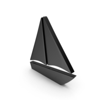 SAILING BOAT ICON BLACK PNG & PSD Images