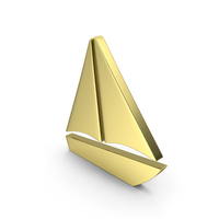 SAILING BOAT ICON GOLD PNG & PSD Images