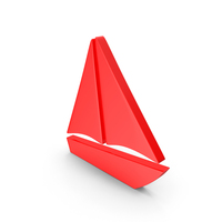 SAILING BOAT ICON RED PNG & PSD Images