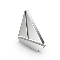 SAILING BOAT ICON SILVER PNG & PSD Images