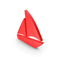 SAIL BOAT SYMBOL RED PNG & PSD Images