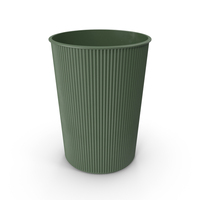 Green Striped Trash Can PNG & PSD Images