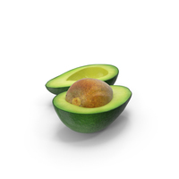 Avocado Cut in Half with Seed PNG & PSD Images