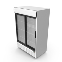 White Glass Double Door Freezer PNG & PSD Images
