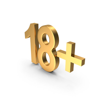 Golden Age Restriction 18+ Symbol PNG & PSD Images