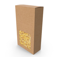 Paper Box With Corn Flakes PNG & PSD Images