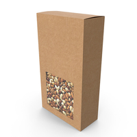 Brown Paper Box With Mix Nuts PNG & PSD Images