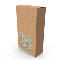 Brown Paper Box With Muesli PNG & PSD Images