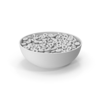 Monochrome Cheerios Bowl PNG & PSD Images