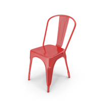 红色塑料椅PNG和PSD图像