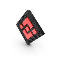 Red And Black Binance Square Coin PNG & PSD Images