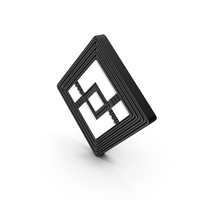 White And Black Binance Square Coin PNG & PSD Images