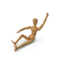 Wooden Dummy Toy Sitting Pose PNG & PSD Images
