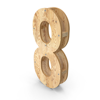 Wooden Number 8 PNG & PSD Images