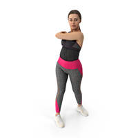 Young Woman In Sports Clothing Stretching PNG & PSD Images