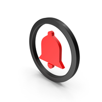 Black & Red Circular Bell Icon PNG & PSD Images