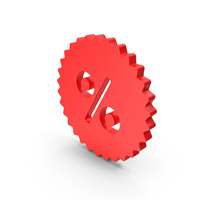 Red Percentage Icon PNG & PSD Images