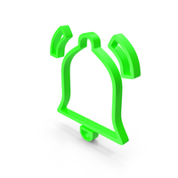 Green Ringing Bell Symbol PNG & PSD Images