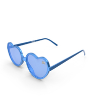 Blue Heart Sunglasses PNG & PSD Images
