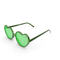 Green Heart Sunglasses PNG & PSD Images