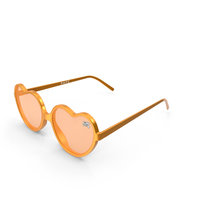 Orange Heart Sunglasses PNG & PSD Images