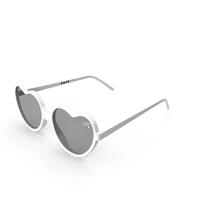White Heart Sunglasses PNG & PSD Images
