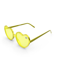Yellow Heart Sunglasses PNG & PSD Images