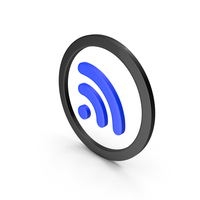 Blue & Black Circular WiFi Hotspot Symbol PNG & PSD Images