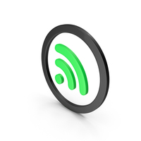 Green & Black Circular WiFi Hotspot Symbol PNG & PSD Images