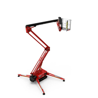 Red Telescopic Boom Lift PNG & PSD Images