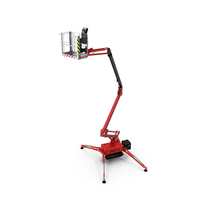 Telescopic Boom Lift Red PNG & PSD Images