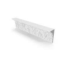 White Floral Molding PNG & PSD Images
