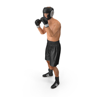 成人拳击手姿势PNG和PSD图像