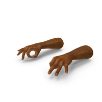 African Man Hands 2 With Fur Pose PNG & PSD Images