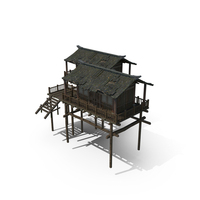 An Ancient Wooden Hut in Asia PNG & PSD Images