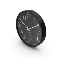 Office Clock Black PNG & PSD Images