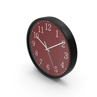 Office Clock Red PNG & PSD Images