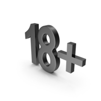 Black 18+ Symbol PNG & PSD Images