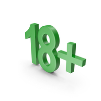 Green 18+ Age Restriction Symbol PNG & PSD Images