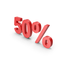 Red 50 Percent Sign PNG & PSD Images