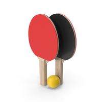 Red & Black Ping Pong Paddles PNG & PSD Images