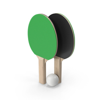 Green & Black Ping Pong Paddles PNG & PSD Images
