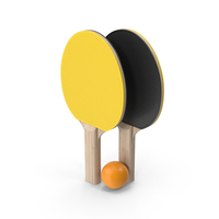 Yellow & Black Ping Pong Paddles PNG & PSD Images