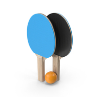 Blue & Black Ping Pong Paddles PNG & PSD Images