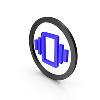 Blue & Black Circular Vibration Icon PNG & PSD Images