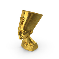 Golden Bust of Queen Nefertiti PNG & PSD Images