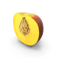 Half of Peach with Seed PNG & PSD Images