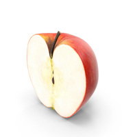 Half of Red Apple PNG & PSD Images